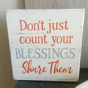 Inspirational Wooden Sign with Red and Gray Text
